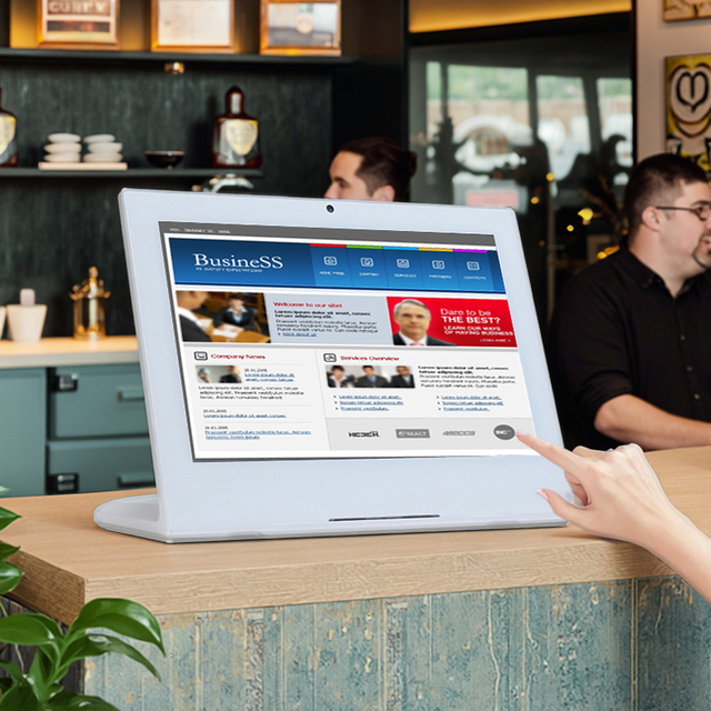 Android 6.0/8.1/10/11 Touch Tablet All in One 10.1 Inch L Shaped Touch Screen Digital Signage for Ordering Meals