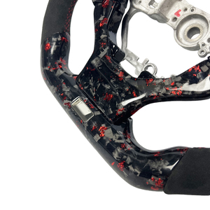 Volante Deportivo de Fibra de Carbono Forjado Rojo, Accesorios para Auto para <span class=keywords><strong>Lexus</strong></span> IS200/<span class=keywords><strong>250</strong></span>/300 350 NX LC GS 2005-2014, Superventas - Product Image 3