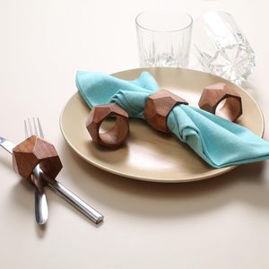 Juego de 6 Anillos Porta Servilletas de Madera Vintage Hechos a Mano, Hebillas Decorativas para Servilletas para Hotel o Restaurante, Precio de Fábrica Accesible - Product Image 6