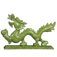 Sculpture de dragon en jade 2023, statue de dragon Feng Shui en jade du sud