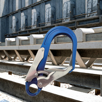 Mousqueton de sécurité double action JENSAN JS-A2022 en fonte zinguée jaune, traité thermiquement, certifié ANSI, pour l'industrie lourde