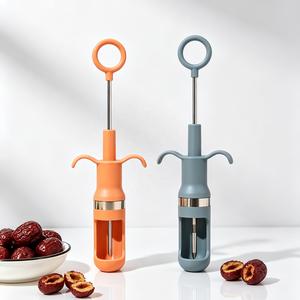 Décortiqueur <span class=keywords><strong>de</strong></span> cerises et <span class=keywords><strong>de</strong></span> jujubes en acier inoxydable portable, économique, à poussoir rapide, pour vente en gros - Product Image 1