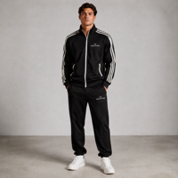 Ensemble veste et pantalon de survêtement unisexe à fermeture éclair, tenue de sport décontractée légère en deux pièces pour la course à pied et l'entraînement