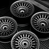 XINLAI Jantes forgées monobloc sur mesure 12000T noir mat, concaves profondes, à motif maillé pour Audi BMW 19-21 pouces