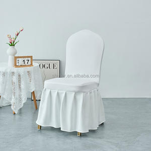 Couvertures <span class=keywords><strong>de</strong></span> <span class=keywords><strong>chaise</strong></span> en Spandex d'hôtel <span class=keywords><strong>extensible</strong></span> <span class=keywords><strong>de</strong></span> <span class=keywords><strong>grande</strong></span> jupe <span class=keywords><strong>de</strong></span> couche d'air épaissie bleue - Product Image 6