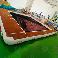 Piscine gonflable anti-méduse avec filet de protection, pont flottant portable pour la sécurité en mer, sur bateau et yacht