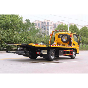 Camion de <span class=keywords><strong>remorquage</strong></span> à plateau plat JAC de 5 tonnes, <span class=keywords><strong>véhicule</strong></span> de récupération routière avec treuil hydraulique - Product Image 4