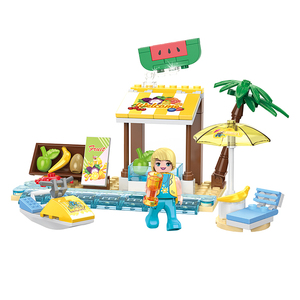 COGO 824Pcs Thời Trang Nhỏ Cô Gái <span class=keywords><strong>8Pcs</strong></span> Cảnh Đường Phố Xây Dựng Bộ Khối Lắp Ráp Xây Dựng Khối Đồ Chơi Câu Đố - Product Image 4