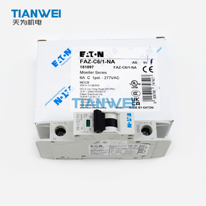 Disjoncteur <span class=keywords><strong>miniature</strong></span> EATON FAZ-C6/1-NA Série FAZ 1P+NA, 6A Courbe C, 1 pôle sous tension protégé + neutre non protégé - Product Image 5
