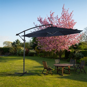 Crankle manejar Offset voladizo Patio línea de paraguas <span class=keywords><strong>colgante</strong></span> al aire libre Patio solo voladizo <span class=keywords><strong>sombrilla</strong></span> de acero inoxidable - Product Image 5