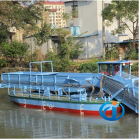 Nettoyeur de surface d'eau entièrement automatique pour les projets de nettoyage des rivières, des lacs et des mers, doté de composants principaux, boîte de vitesses, garantie d'un an
