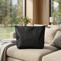 Sac cosmétique haut de gamme imperméable avec fermeture éclair, grande capacité, pour le rangement en voyage, multi-usages pour la papeterie et les articles de toilette