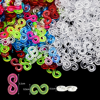 Connecteurs en S en acrylique personnalisés (500 pièces), attaches élastiques, composants de bijoux en plastique, kit de recharge de fermoirs, OEM, ODM, marque privée, vente en gros