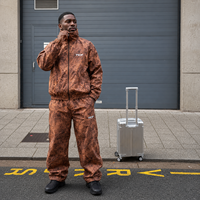 Ensemble de survêtement en nylon personnalisé pour homme, col montant, fermeture éclair, style streetwear, fabricant de vêtements sur mesure