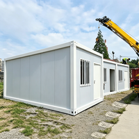 Maison conteneur préfabriquée modulaire 20 pieds, structure en acier galvanisé, mini-maison portable, atelier vibrant pour centre commercial