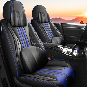 Fundas de Asiento de Cuero Universales para 5 Plazas, Compatibles con <span class=keywords><strong>Kia</strong></span> <span class=keywords><strong>Rio</strong></span>, Forte, Sportage, Seltos, Duraderas, Resistentes a los Arañazos, Tacto Confortable, Aspecto Clásico - Product Image 2