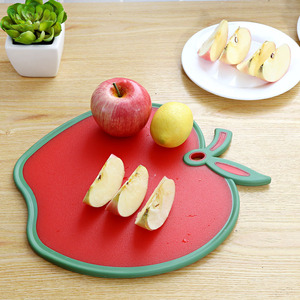 New Arrival Plastic Non-slip Cutting Board Apple <b>Shaped</b> Fruit Plastic <b>Shaped</b> Cutting Board - Product Image 1