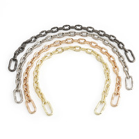 ALALAMU Accessoires de luxe robustes en métal texturé, comprenant chaîne à maillons, nœud décoratif, fermoir de sac en forme de cœur, breloques et badges