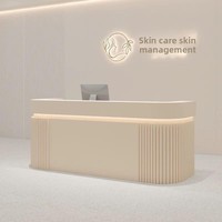 Bureau de réception moderne minimaliste personnalisé en MDF pour magasin de vêtements, café, salon de beauté