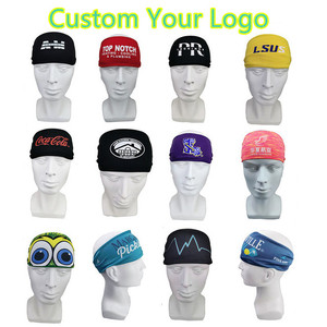 Diademas con logotipo personalizado para mujer, diademas deportivas elásticas para el sudor para yoga, diadema fina suave de algodón, envoltura de <span class=keywords><strong>pelo</strong></span> antideslizante para entrenamiento - Product Image 3