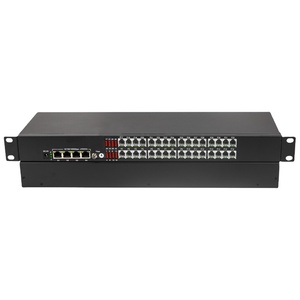 HXPCM-X 16 kênh điện thoại máy phát và <span class=keywords><strong>Gigabit</strong></span> <span class=keywords><strong>Ethernet</strong></span> để sợi Quang Phương tiện truyền thông chuyển đổi Extender 20km - Product Image 1