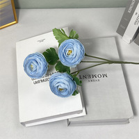Bunga Ranunculus Buatan Berkualitas Tinggi, Bunga Lotus Buatan Berlapis-lapis untuk Perlengkapan Fotografi Pernikahan, Dekorasi Rumah dan Pernikahan