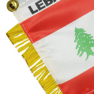 Drapeaux suspendus <span class=keywords><strong>libanais</strong></span> de décoration de rétroviseur de fenêtre du Liban personnalisés en gros - Product Image 6