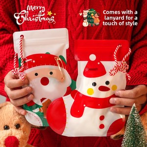 <b>Christmas</b> Cartoon Stocking-Shaped Children's High-End Portable Plastic <b>Gift</b> <b>Bag</b> for Snack - Product Image 1