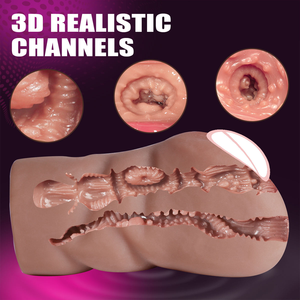 Masturbateur portable réaliste pour homme, texture de parties intimes féminines, 1,85 lb, marron, doux, poche vaginale, jouet sexuel pour homme - Product Image 4