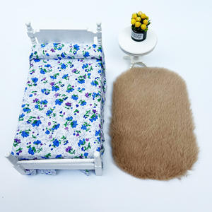 Nieuwe aanwinst poppenhuis miniatuur wollen deken tapijt plastic DIY speelgoed voor poppenhuis en <span class=keywords><strong>BJD</strong></span> poppen - Product Image 5