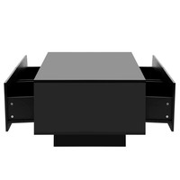 Table Basse LED Moderne Personnalisée en Usine, Table Intelligente Brillante avec Tiroirs de Rangement, 20 Couleurs de Lumières, Ensemble Meuble TV en Bois – Vente en Gros