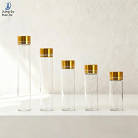 Bouteille à réactifs à bouchon doré oxydé, diamètre 22 mm, bouteille d' aliquotage scellée à capuchon vissé, bouteille à vœux à large ouverture