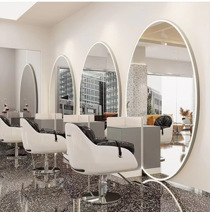 Armoire à Miroir Murale Moderne en Verre avec Éclairage LED Fourniture d'Usine pour <span class=keywords><strong>Salon</strong></span> de Coiffure Barbier Usage Beauté Miroir de Barbier Tendance Vente en Gros - Product Image 5