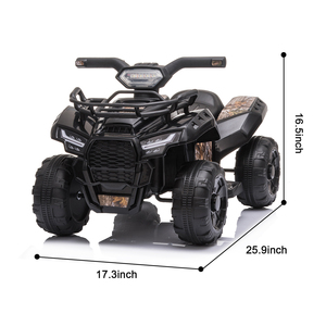 Vehículo Eléctrico Infantil Tipo ATV, Batería de 6V, Faros Delanteros, <span class=keywords><strong>MP3</strong></span>, USB, Control de Volumen, El Mejor Regalo para Niños y Niñas de 18 a 36 Meses, Color Negro - Product Image 3