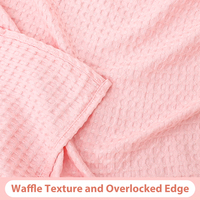 Couverture d'été pour emmailloter le bébé, douce et respirante, en coton et bambou, avec des gaufres