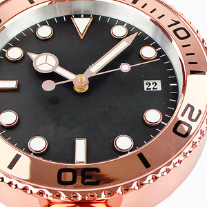 2023 sáng tạo bảng đồng hồ tay đồng hồ màu kính im lặng sang trọng lớn kim loại trang trí nhà hiện đại đồng hồ bàn reloj pared horloge - Product Image 5