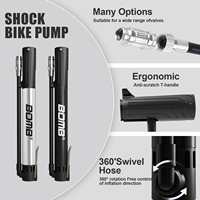 Pompe à air pour vélo en alliage d'aluminium BOMB 80-130 PSI, accessoires de vélo durables, gonfleur de pneus portable