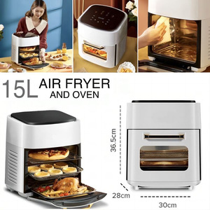 Friteuse à air 15L grande capacité avec écran numérique visuel pour usage domestique, cuisson rapide électrique, facile à nettoyer - Product Image 3