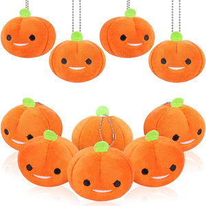 Llavero <span class=keywords><strong>de</strong></span> Peluche <span class=keywords><strong>de</strong></span> Calabaza Pequeñ<span class=keywords><strong>a</strong></span> <span class=keywords><strong>de</strong></span> Halloween con Cara Sonriente, Adornos <span class=keywords><strong>de</strong></span> Peluche Suaves y Abrazables para Niños y Niñas - Product Image 1
