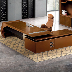 Nhà sản xuất công nghệ hiện đại nội thất văn phòng quản lý bảng sang trọng CEO L hình dạng văn phòng điều hành Bàn và ghế - Product Image 2