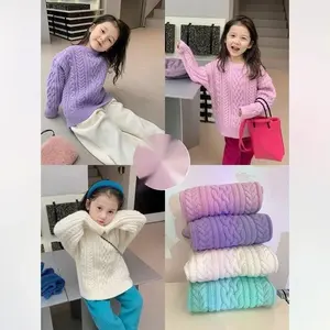 Knit Sweater Children Top Korean Children's Clothing Girl Clothes 7 To 12 Years Suit For Girls Kids Girls' Winter Child Baby New