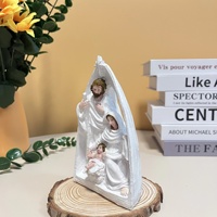 Crèche de la Sainte Famille D&D, figurine en résine peinte à la main, statue de la Nativité du Jésus, décoration de table de Noël, catholique chrétien traditionnel
