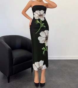 <span class=keywords><strong>Robe</strong></span> <span class=keywords><strong>Longue</strong></span> Maxi Sexy Élégante d'Été Vintage pour Femmes, Décontractée et Ajustée, <span class=keywords><strong>Robe</strong></span> de Soirée sans Manches à Volants - Product Image 6