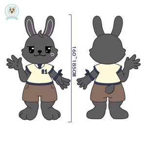 Costume intégral personnalisable en fourrure d'ours pour adolescents et enfants, tenue complète en fourrure, costume de mascotte animal digitigrade pour cosplay - Product Image 5