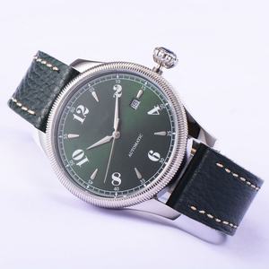 Oem Automatische Mechanische Horloges Met Glazen <span class=keywords><strong>Japan</strong></span> Miyota Beweging Zinklegering Geval En Lederen Band Duiker Analoge Wijzerplaat Display - Product Image 1