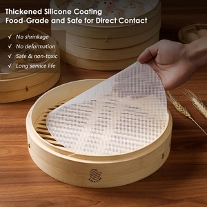 Jusen GJD4 - Tapete de Silicona Antiadherente, Ecológico, Plegable, Libre de BPA, Apto para Alimentos, Reutilizable, para Cocinar al Vapor, para Dumplings y <span class=keywords><strong>Bao</strong></span> - Product Image 2