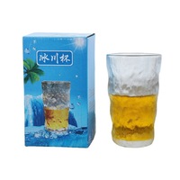 Tasse en verre de style japonais pour usage domestique, sans couvercle, couleur unie, pour eau, whisky, café, bière