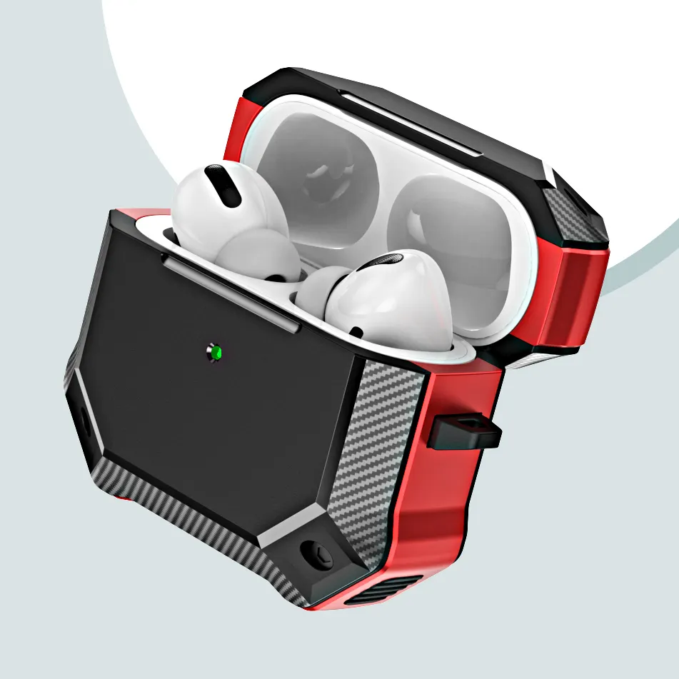 IVANHOE Schalter abdeckung für Airpods Pro TPU PC-Schutzhülle für Apple AirPods 3 2 Hülle Drahtloser Kopfhörer mit Schlüssel bund