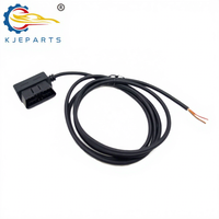 Arnés de cableado de diagnóstico para automóvil OBD2 de 16 pines personalizado, cables conector OBD estándar para escáner de vehículos