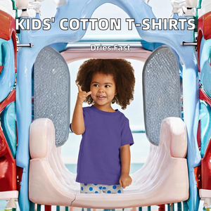 T-shirts pour enfants en coton 100% 200 g/m², style décontracté, uni, sans motif, personnalisables avec logo imprimé DTG ou sérigraphié pour garçons et filles - Product Image 2